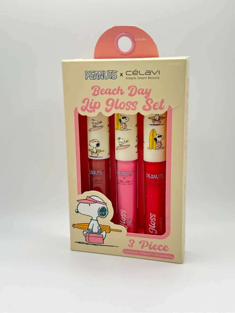 PEANUTS x CÉLAVI Beach Day Lip Gloss Set – 3 Piece | Snoopy